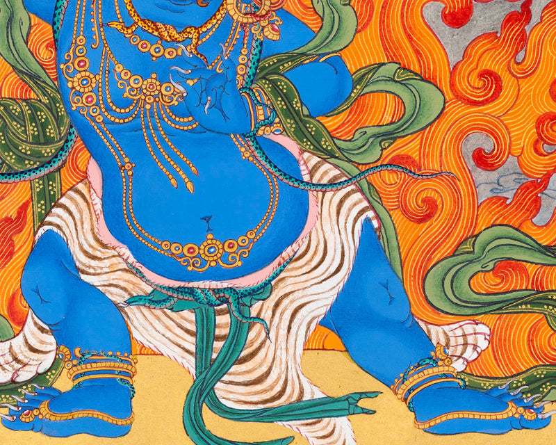 Vajrapani Bodhisattva Thangka | Tibetan Buddhist Painting