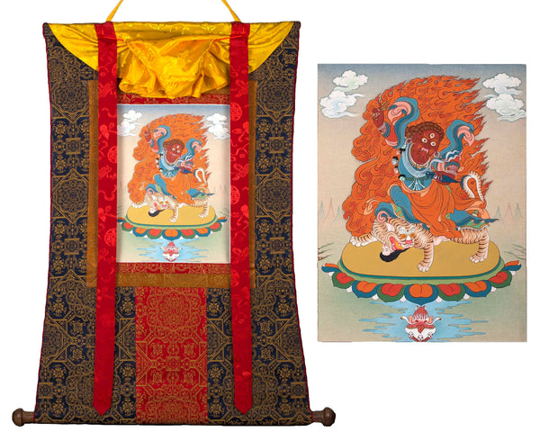 Dorje Drollo | 8 Manifestation Of Padmasambhava | Buddhist Brocade Thangka