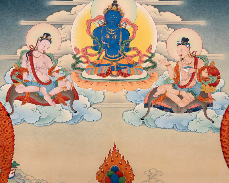 Rare Marpa Thangka, Painting of Kagyu Masters,  High Quality Giclee Canvas Print, Digital Print