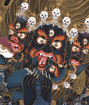 Vajrakilaya Thangka | Vajra kila | Traditional Tibetan Thanka | 24K Gold Painting