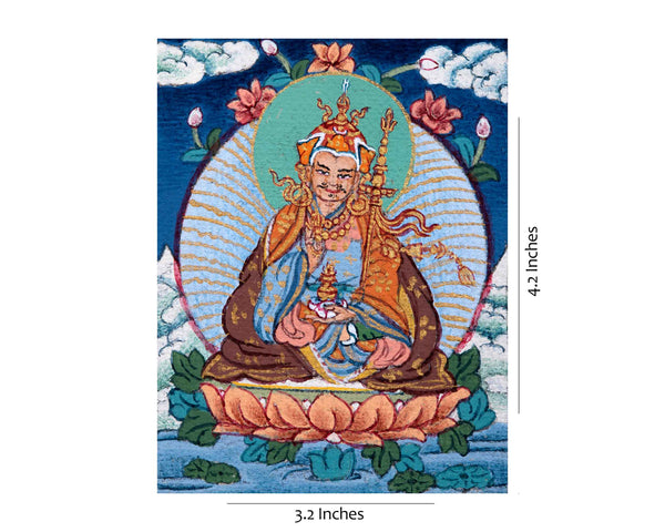 Small Lotus Born Master Thangka | Hand Painted Guru Rinpoche Art