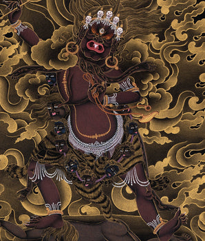 Rare Thangka of Ekajati Rahula Dorje Legpa, Original Painting of  Mahakala, Mahakala Thangka