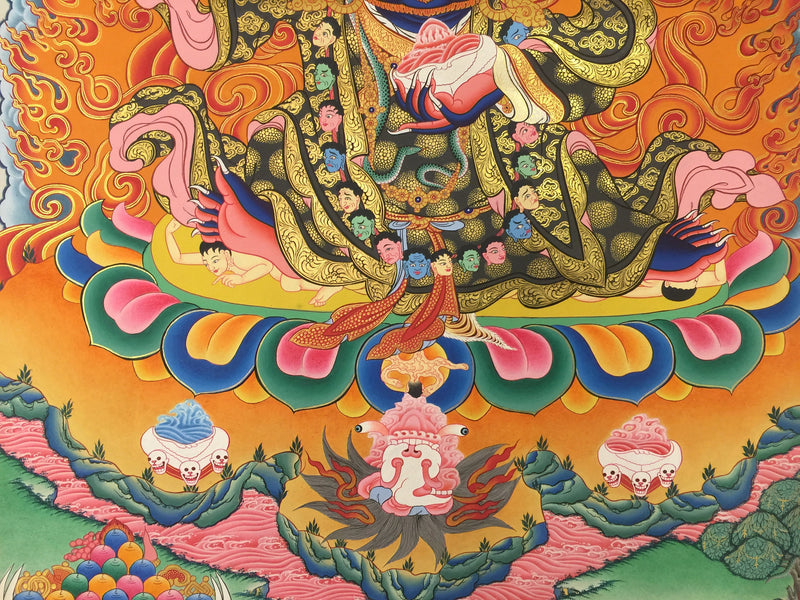 Two armed Bernagchen Mahakala Thangka Painting | Mahakala Deity