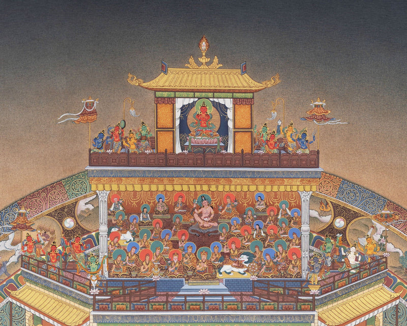 Vajrayogini Mandala | Dakini Painting |  Tibetan Thangka Print