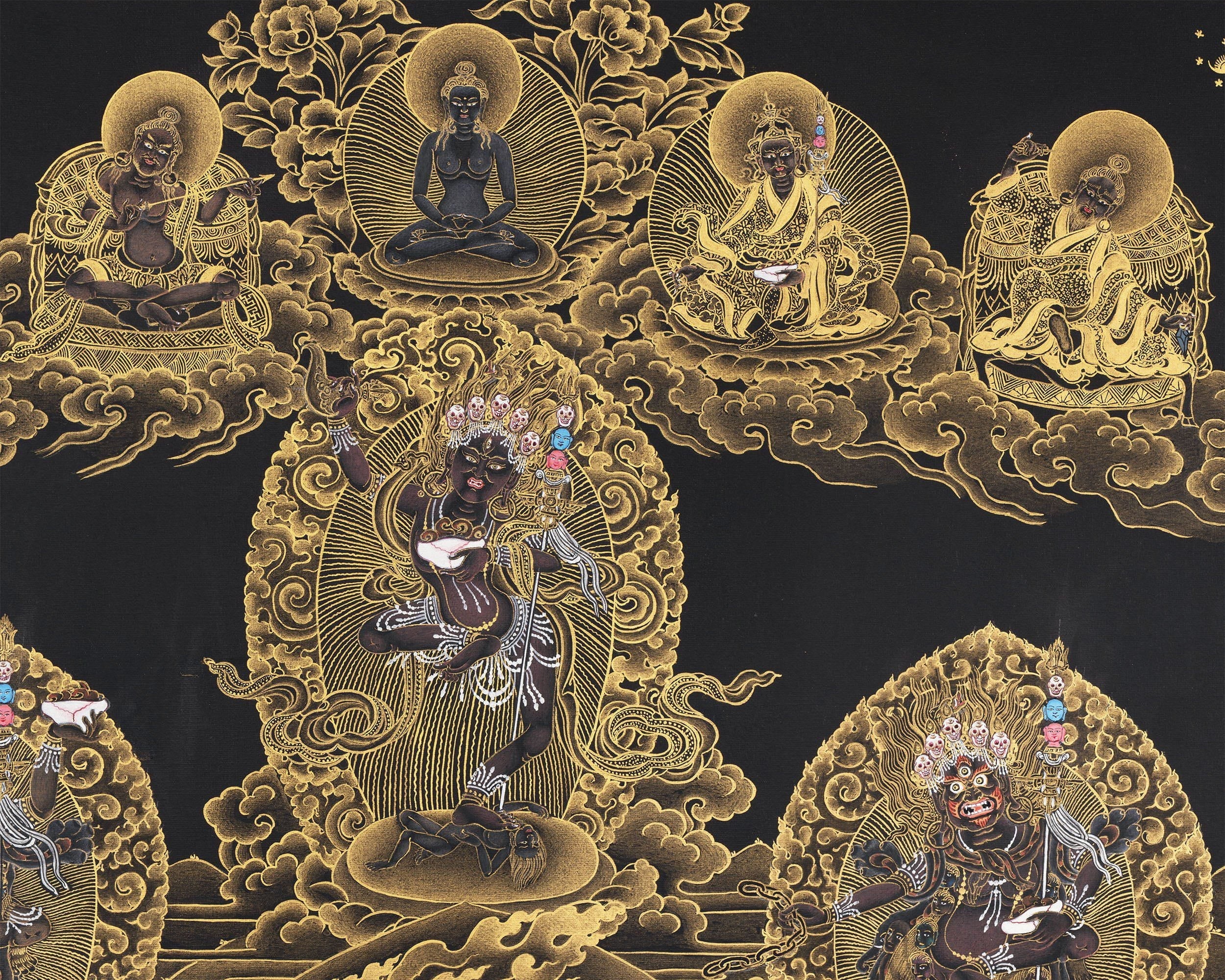 Troma Nagmo Thangka, High Quality Canvas Print, Thangka Print