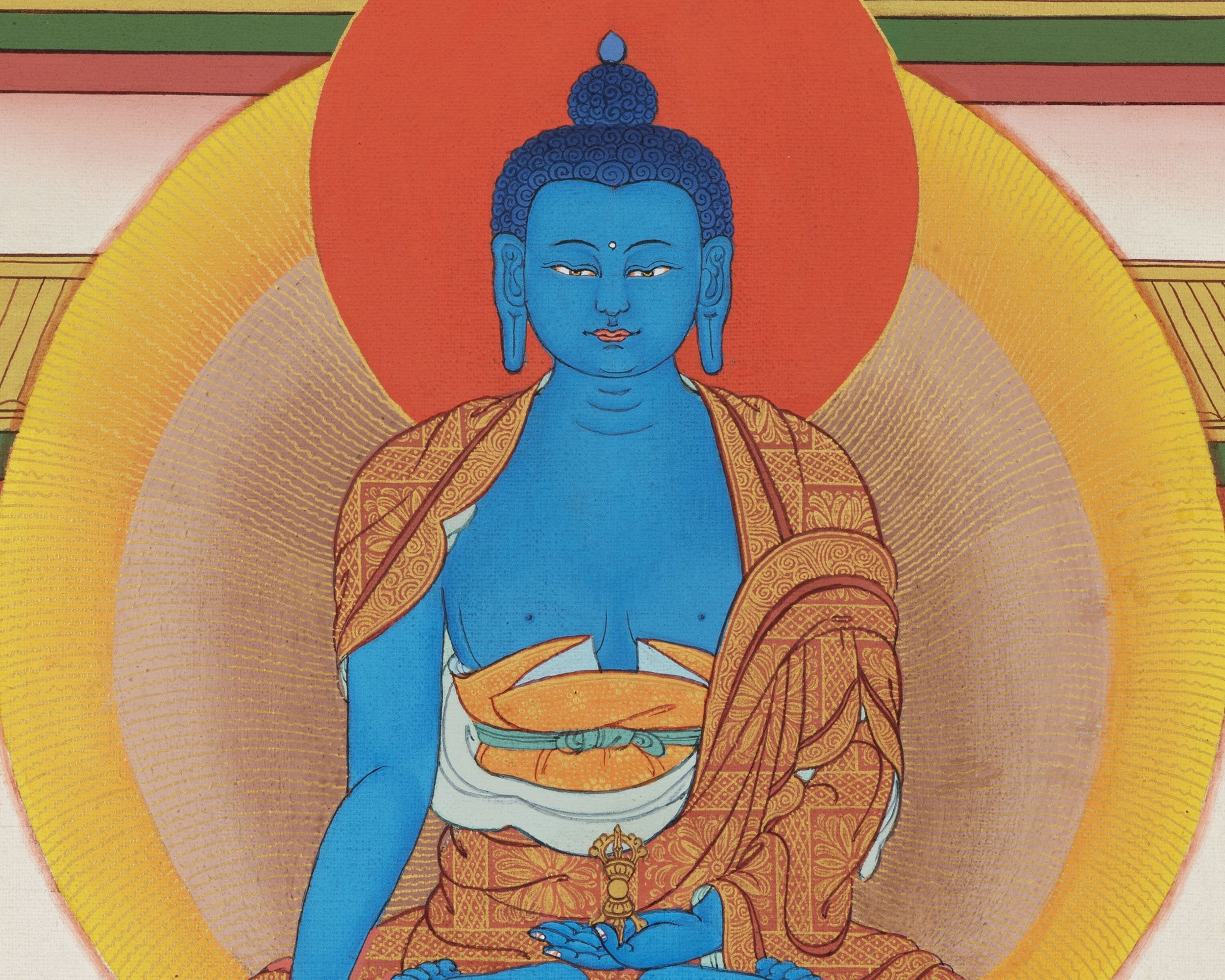 Buddha Akshobhya Mitukpa Thangka, Tibetan Thangka Print, Digital print