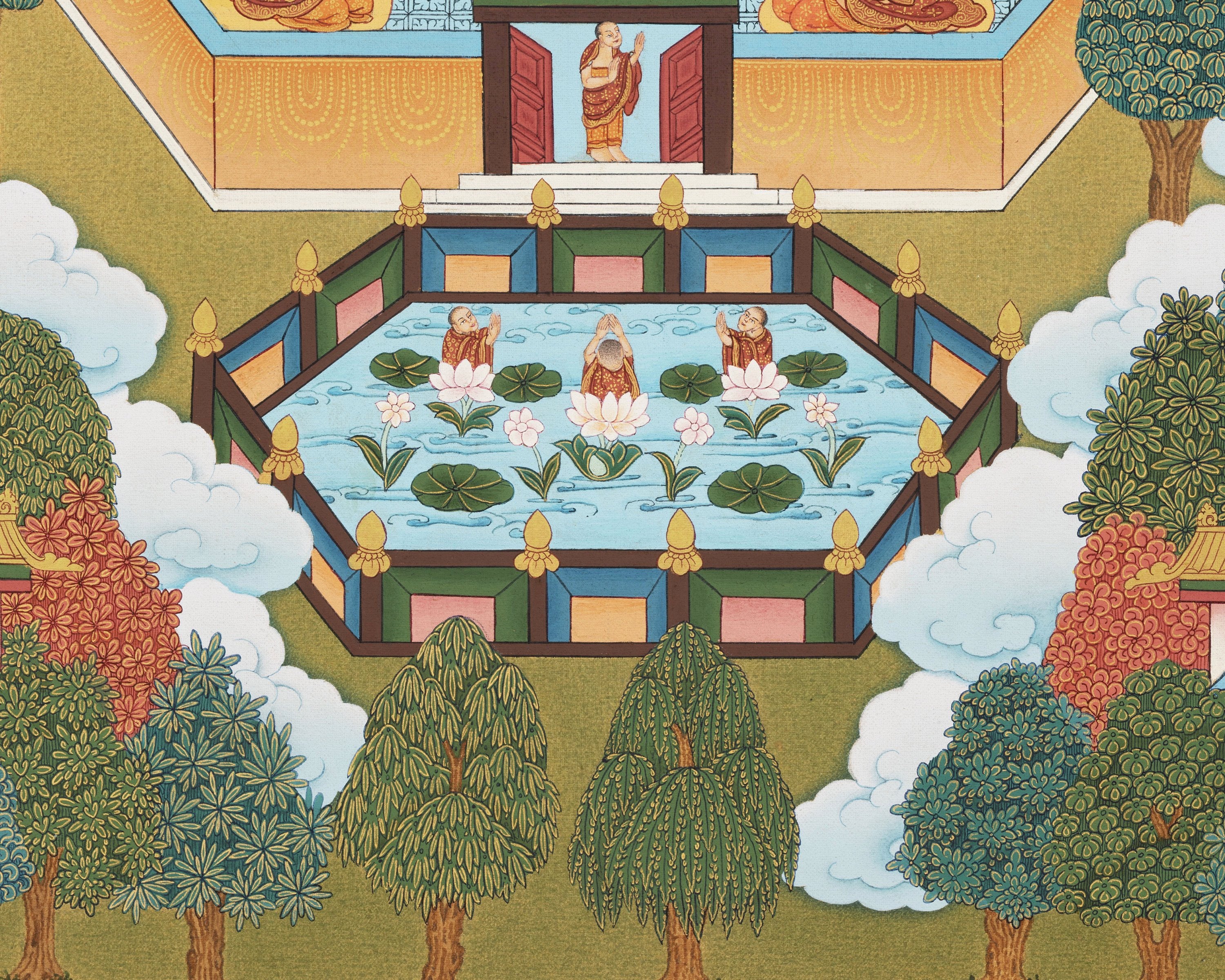 Buddha Akshobhya Mitukpa Thangka, Tibetan Thangka Print, Digital print