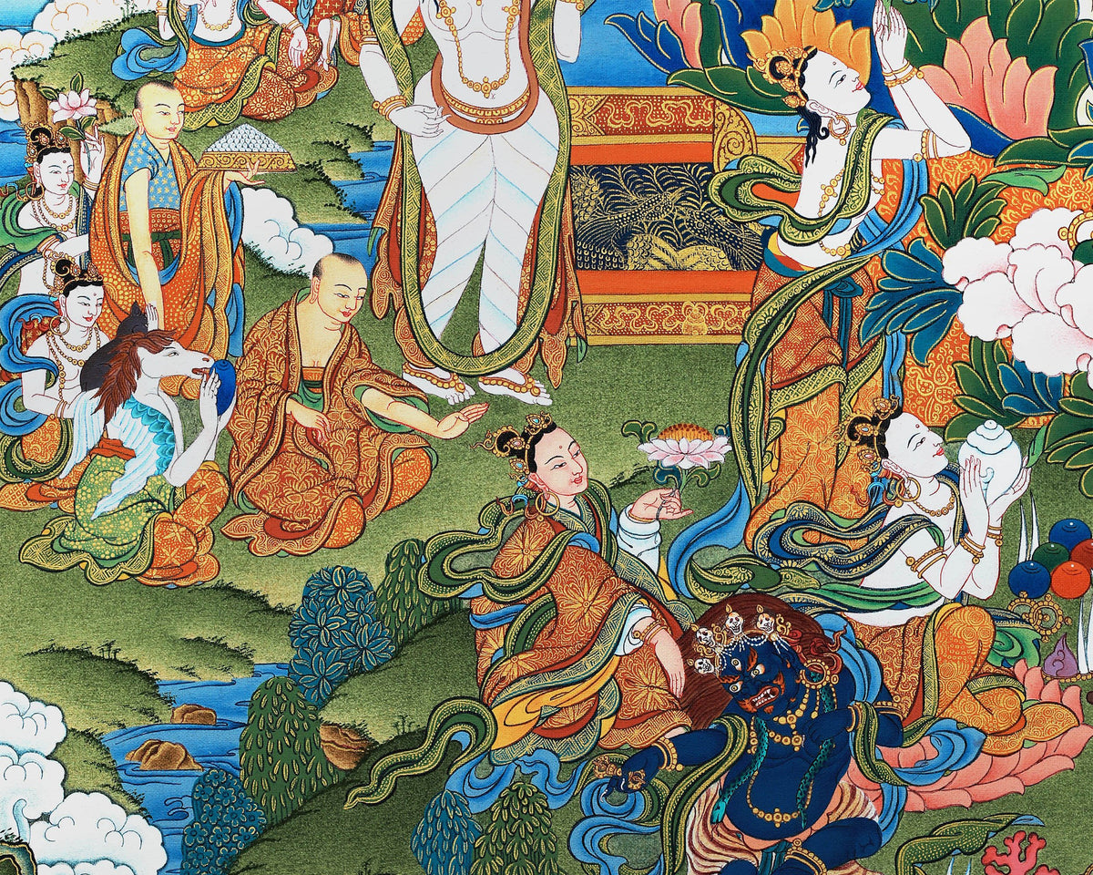 Buddha Shakyamuni Life Story Thangka, High Quality Thangka Print