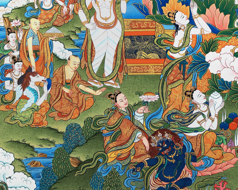 Buddha Shakyamuni Life Story Thangka, High Quality Thangka Print