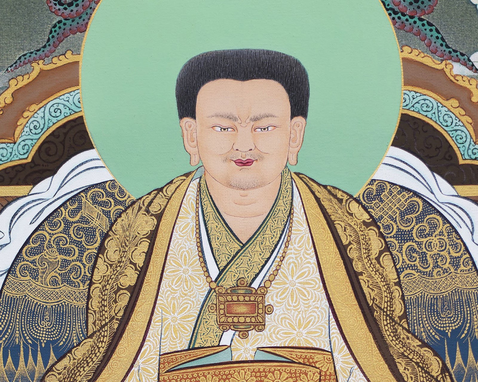 Guru Marpha, Kagyu Masters Thangka Painting, Quality Thangka Print, Tibetan thangka