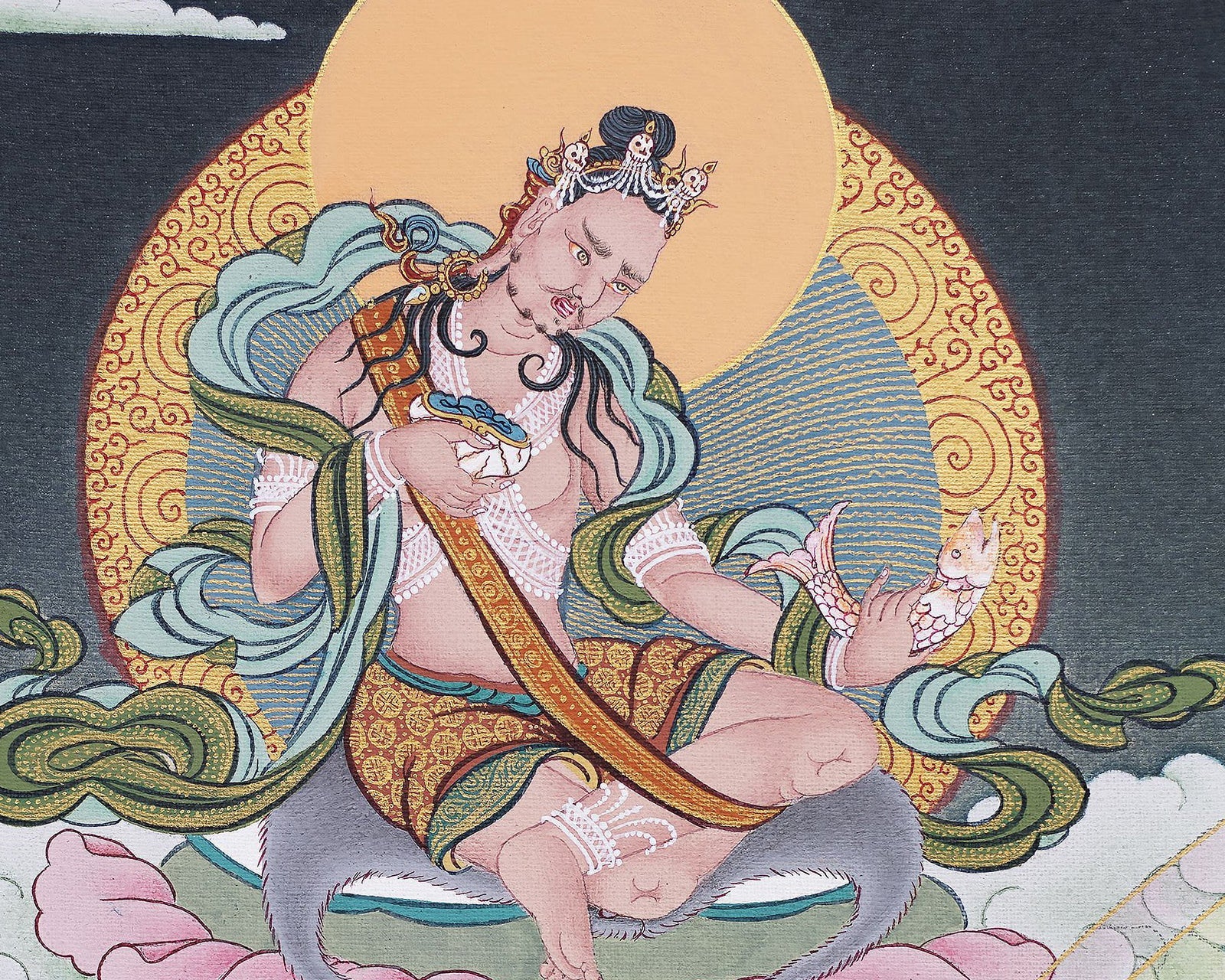 Guru Marpha, Kagyu Masters Thangka Painting, Quality Thangka Print, Tibetan thangka