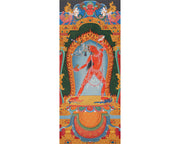 Vajrayogini Thangka Painting in Stone Color and 24K Gold, Rare Ancient 13 cent. Style