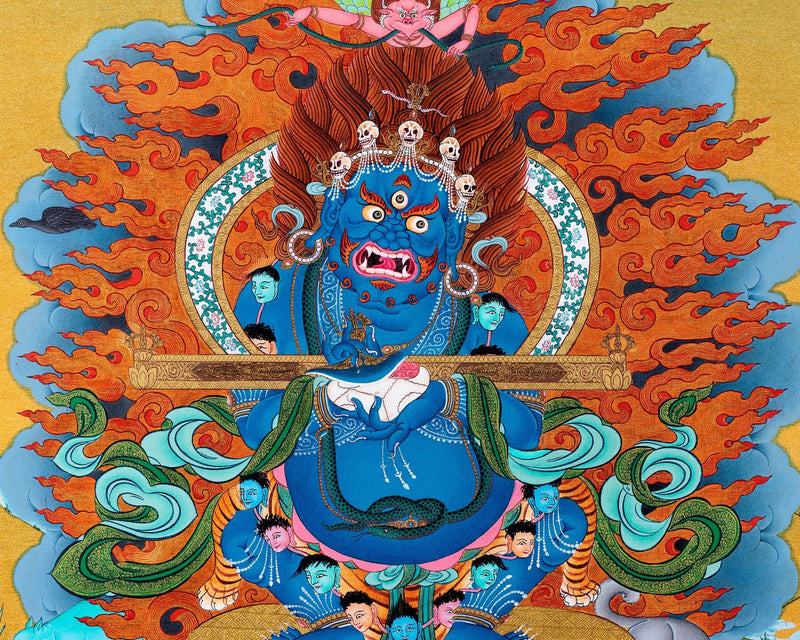 Sakya Mahakala Thangka | Dharmapala | Tibetan Vajrayana Art