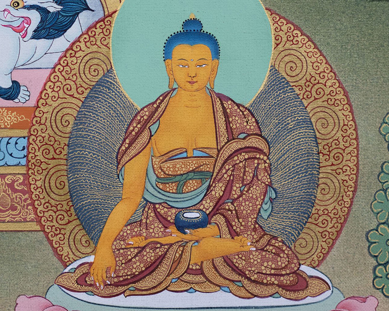 Medicine Buddha Thangka, , High Quality Giclee Canvas Print, Digital Print