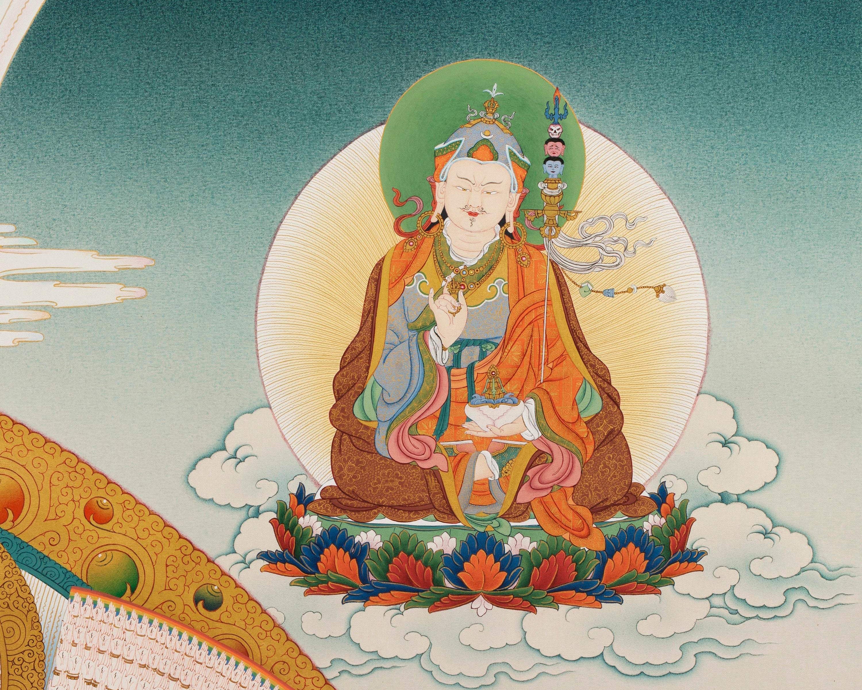Arya Avalokiteshvara and the Bodhisattvas | High-Quality Thangka Painting Print