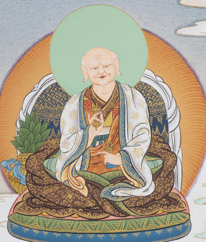 Five Sakya Master Thangka, Sachen Kunga Nyingpo, Sakya Pandita And Others, High Quality Giclee Canvas Print, Digital Print, Buddhist Master