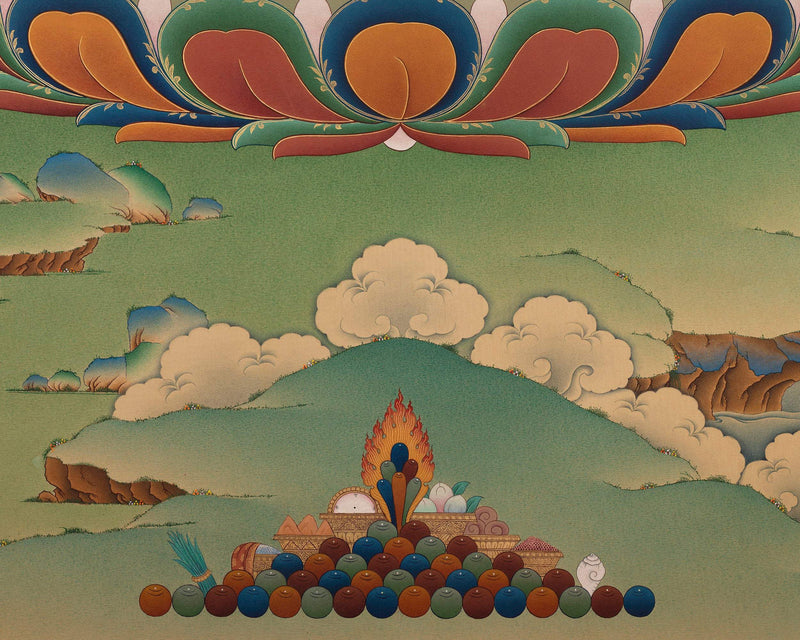 Je Tsongkhapa, Je rinpoche, Tibetan Thangka Painting, High Quality Canvas Print