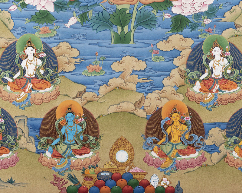 21 Tara Thangka Print | Chokyur Dechen Lingpa Tradition