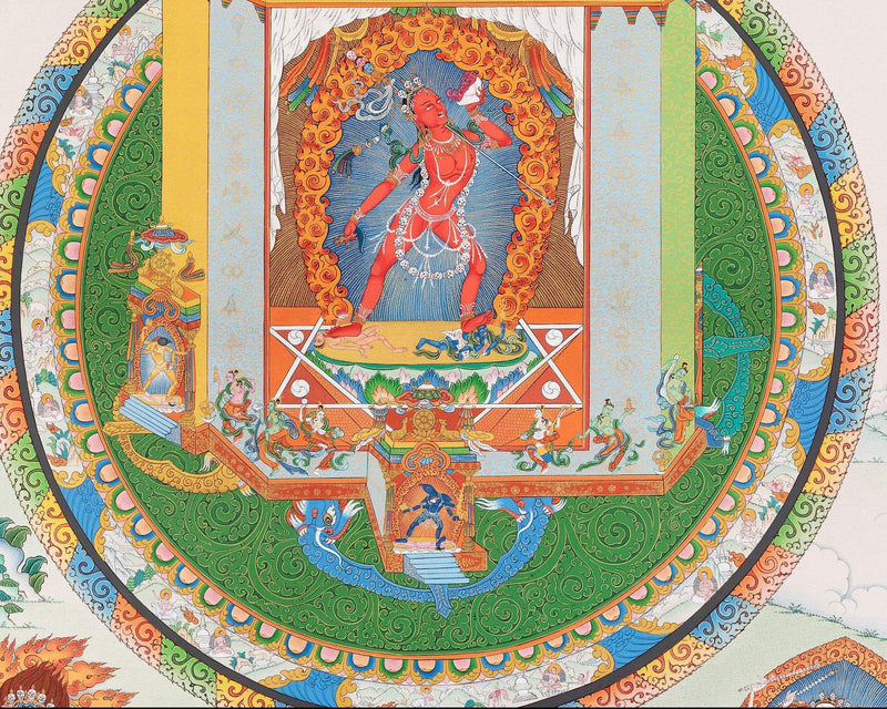 Vajrayogini Mandala Thangka | Dakini | High Quality Giclee Canvas Print | Digital Print