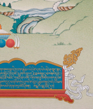 Sachen Kunga Nyingpo Thangka, Vision of Ngorchen Dorjechang Kunga Zangpo, High Quality Giclee Canvas Print, Digital Print