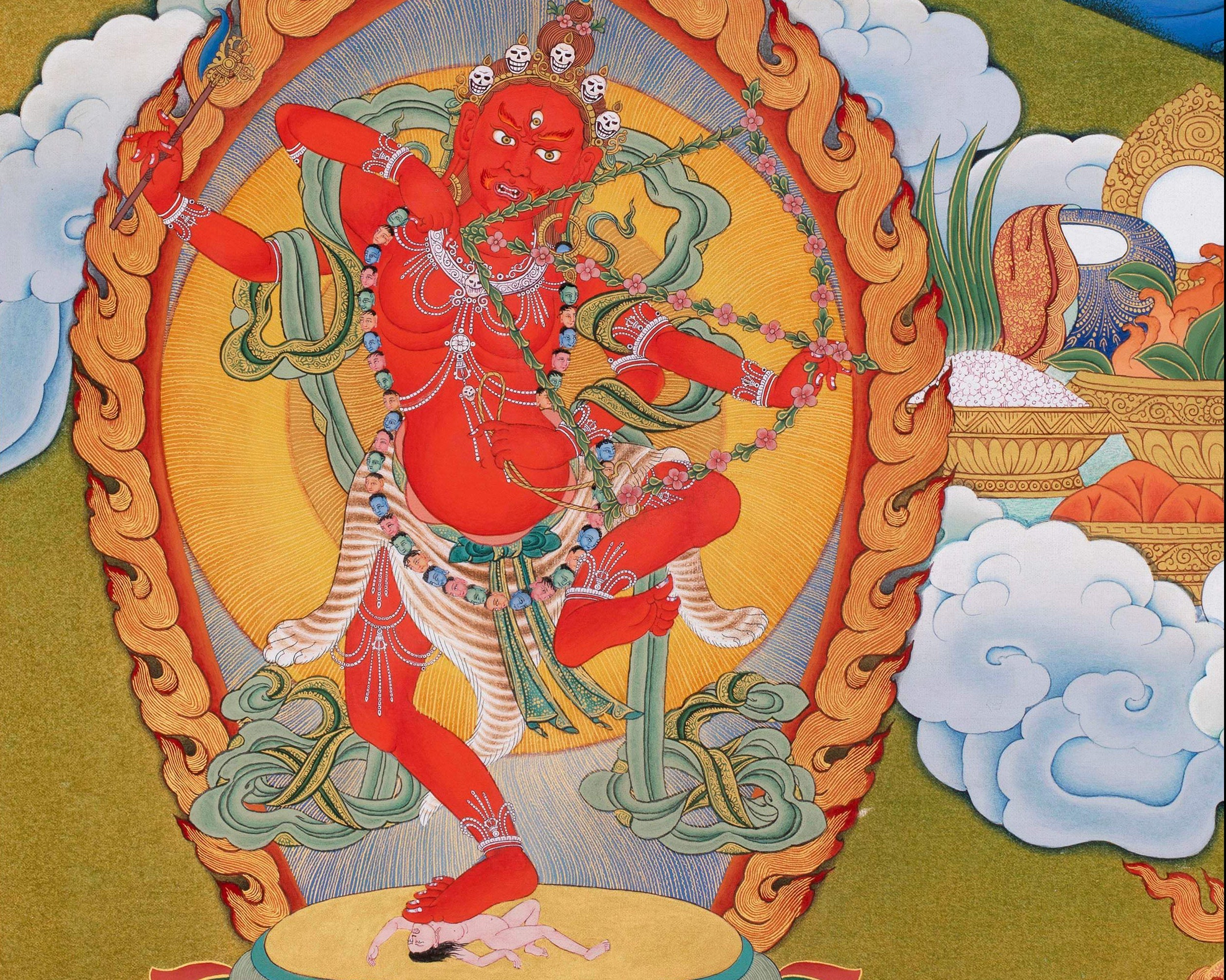 Mipham Wangdu Thangka Print | Tibetan Yidam Thangka
