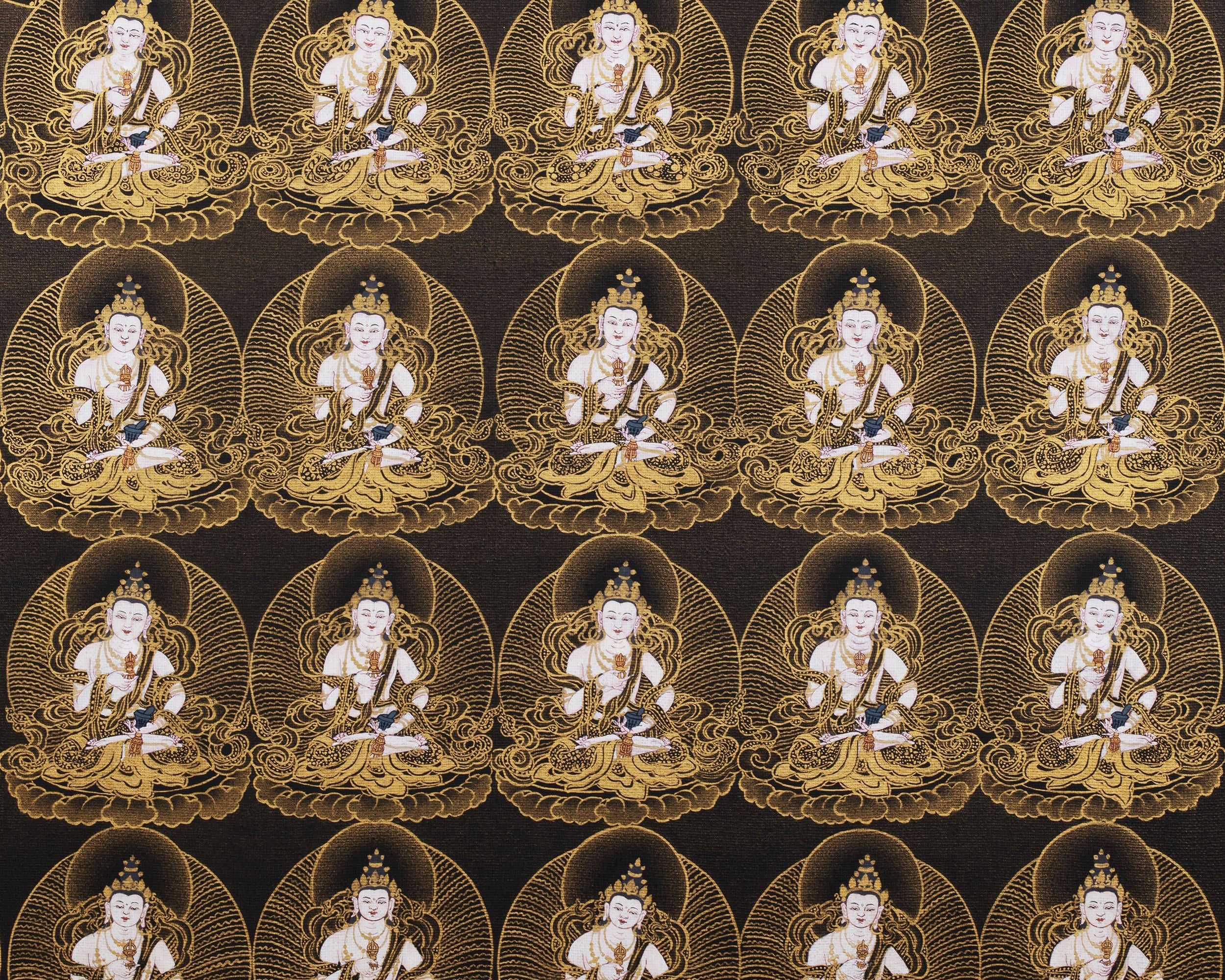 108 Vajrasattva Thangka Print, Tibetan Vajrayana Painting, Thangka Print
