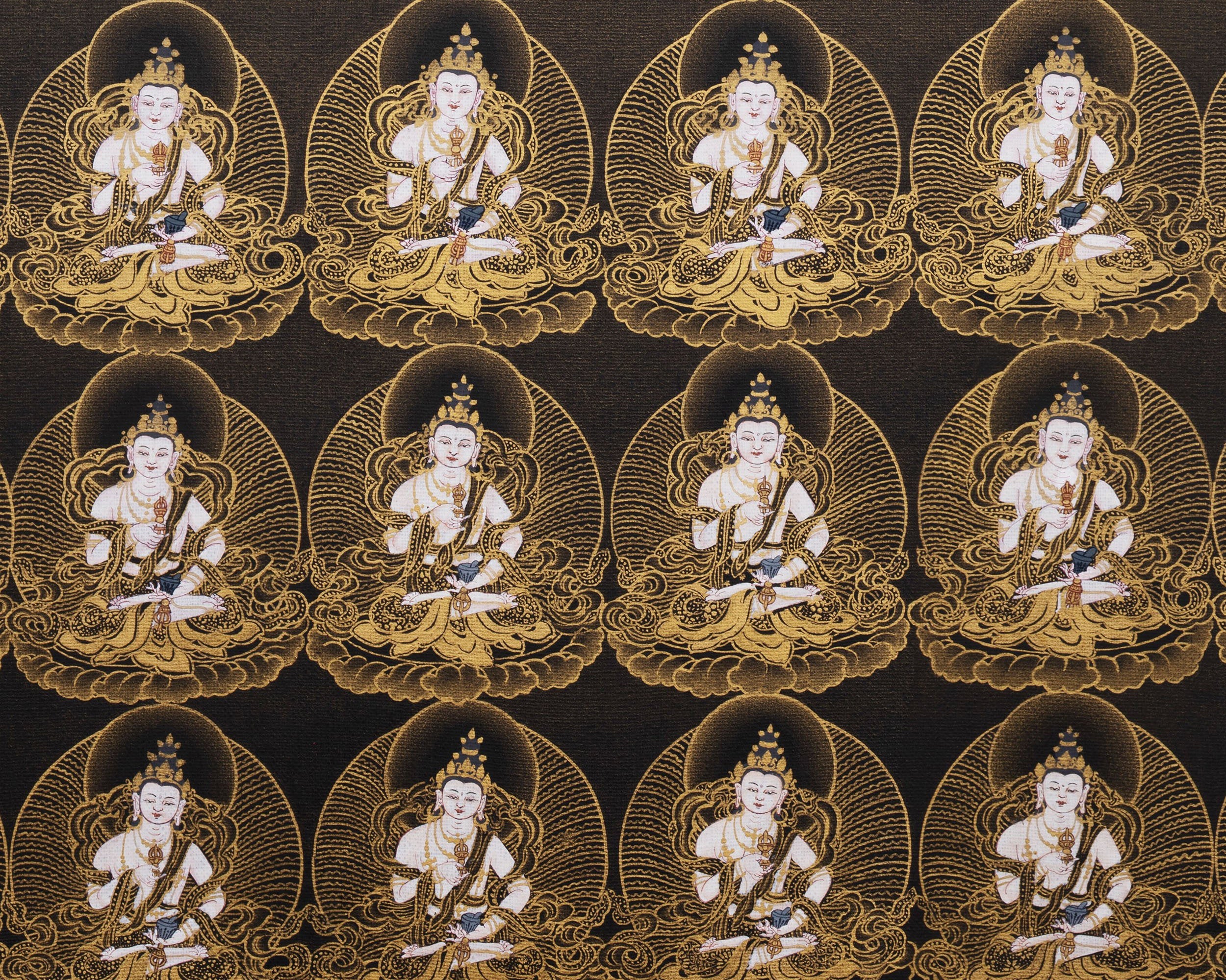 108 Vajrasattva Thangka Print, Tibetan Vajrayana Painting, Thangka Print