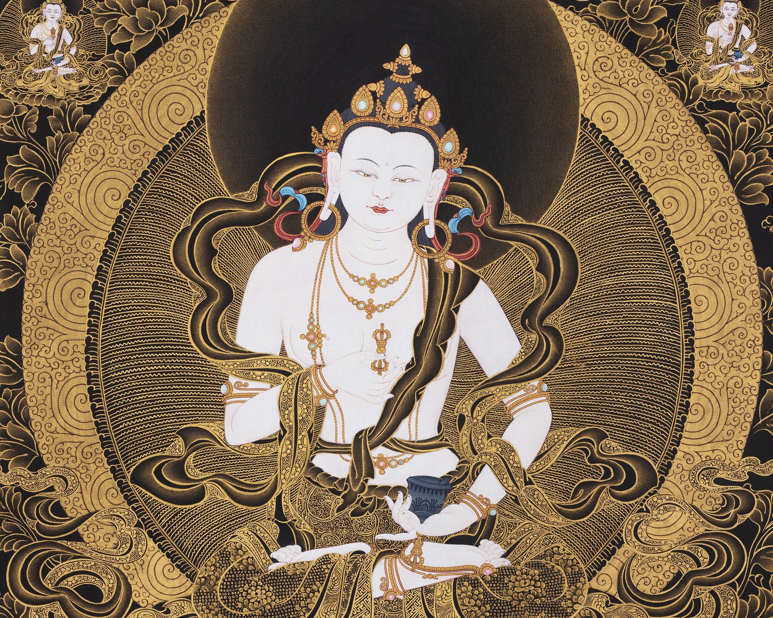 108 Vajrasattva Thangka Print, Tibetan Vajrayana Painting, Thangka Print