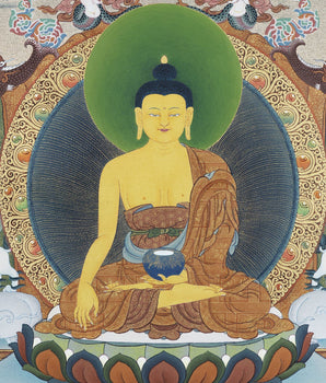 Buddha Shakyamuni -16 Arhat Thangka Print, Tibetan Thangka Print, Digital Print