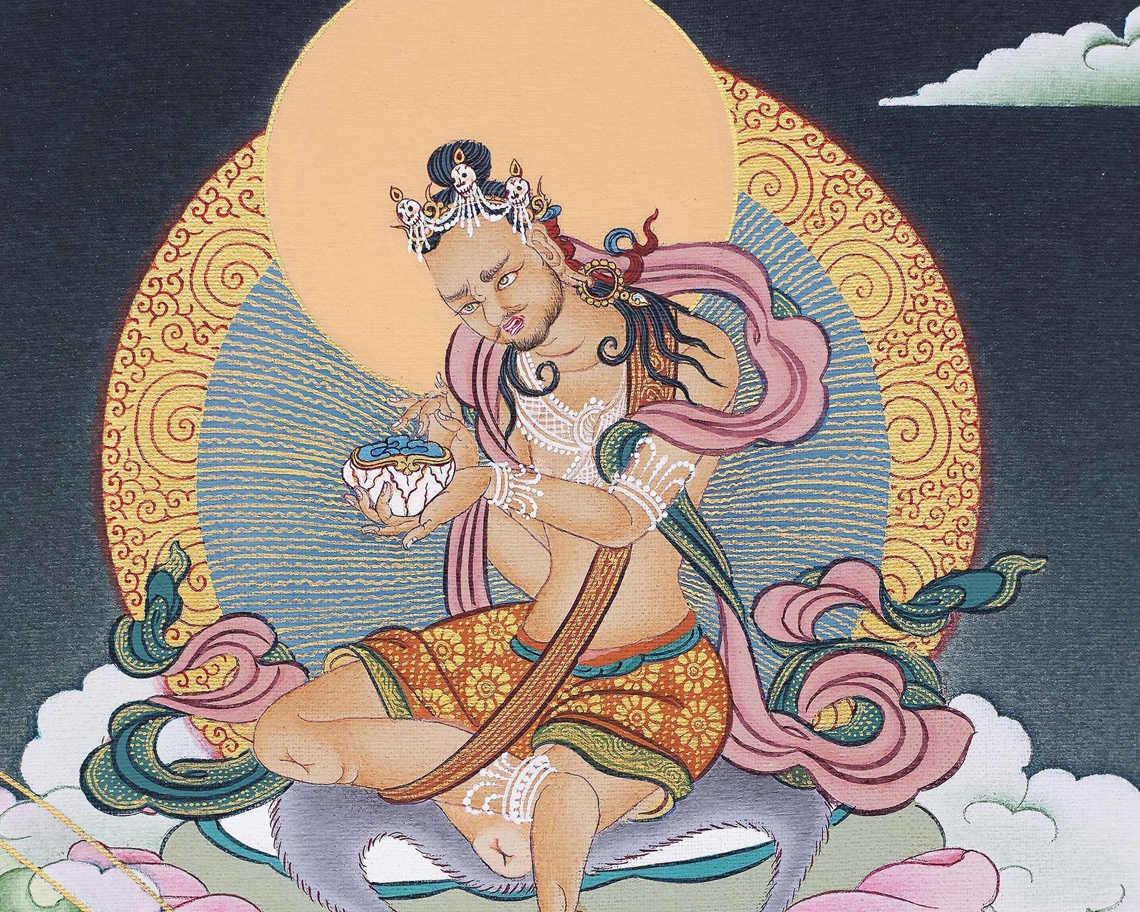 Guru Marpha, Kagyu Masters Thangka Painting, Quality Thangka Print, Tibetan thangka