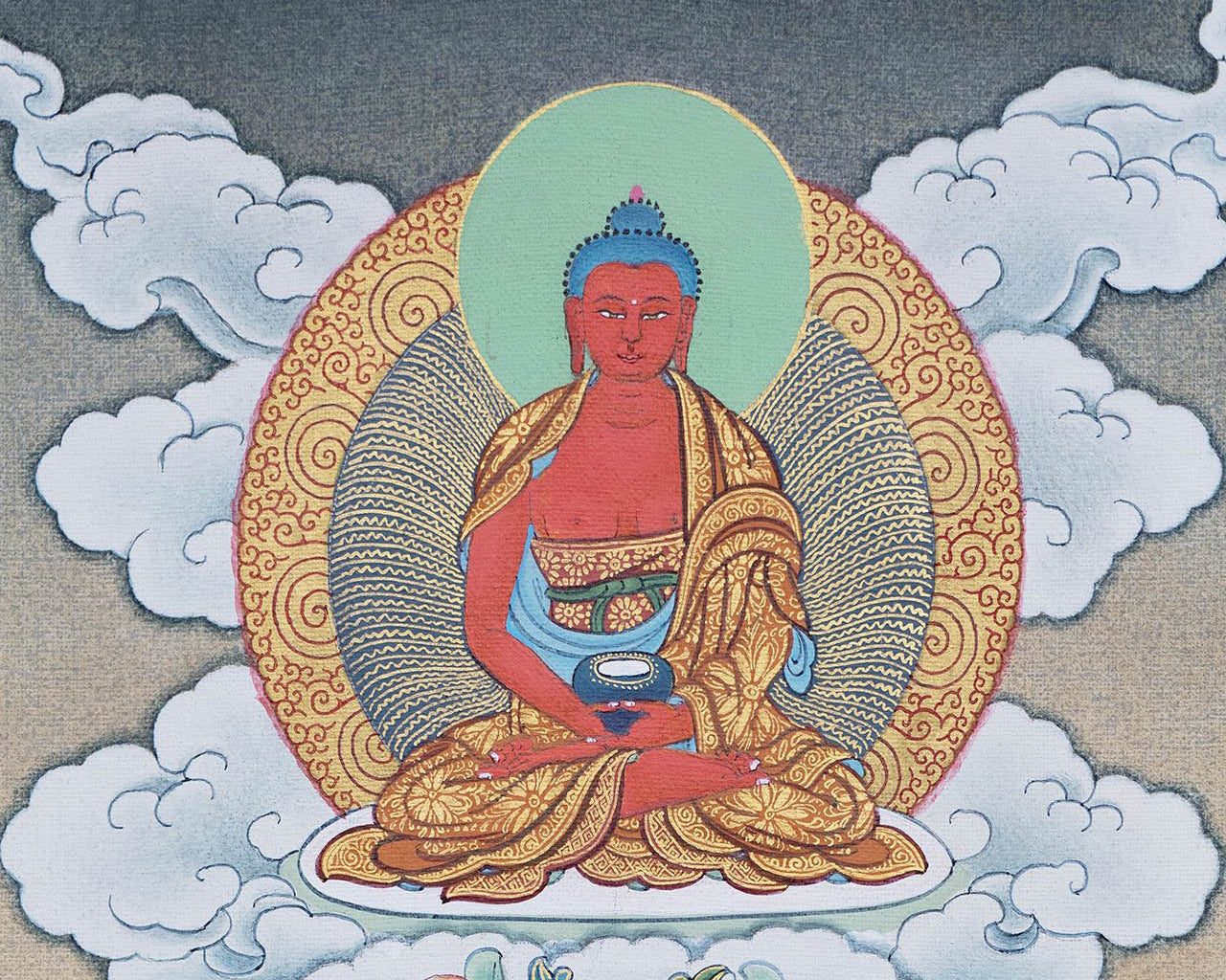 Medicine Buddha Thangka, , High Quality Giclee Canvas Print, Digital Print