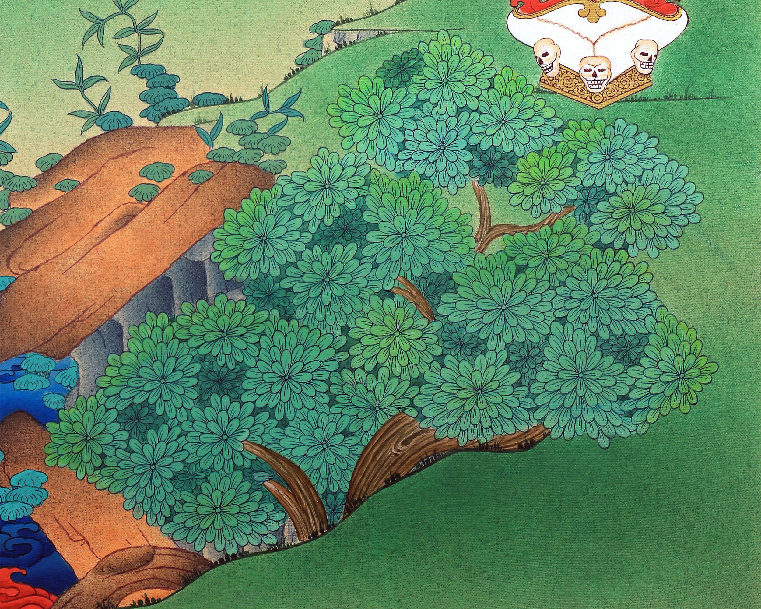 Vajrakilaya Thangka, Tibetan Thangka Painting, High Quality Giclee Canvas Print, Digital Print