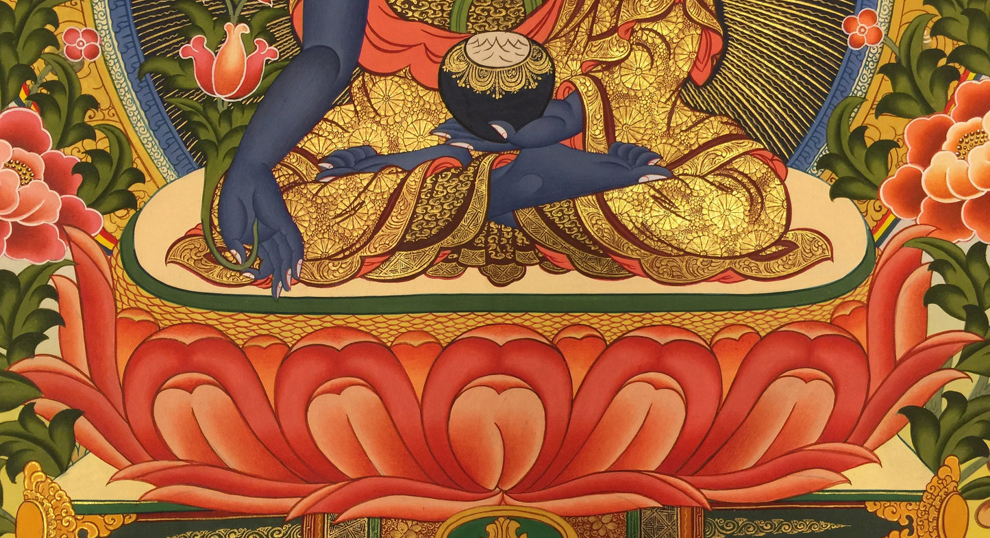 Fine Quality Thangka Of Medicine Buddha | Bhaisajyaguru