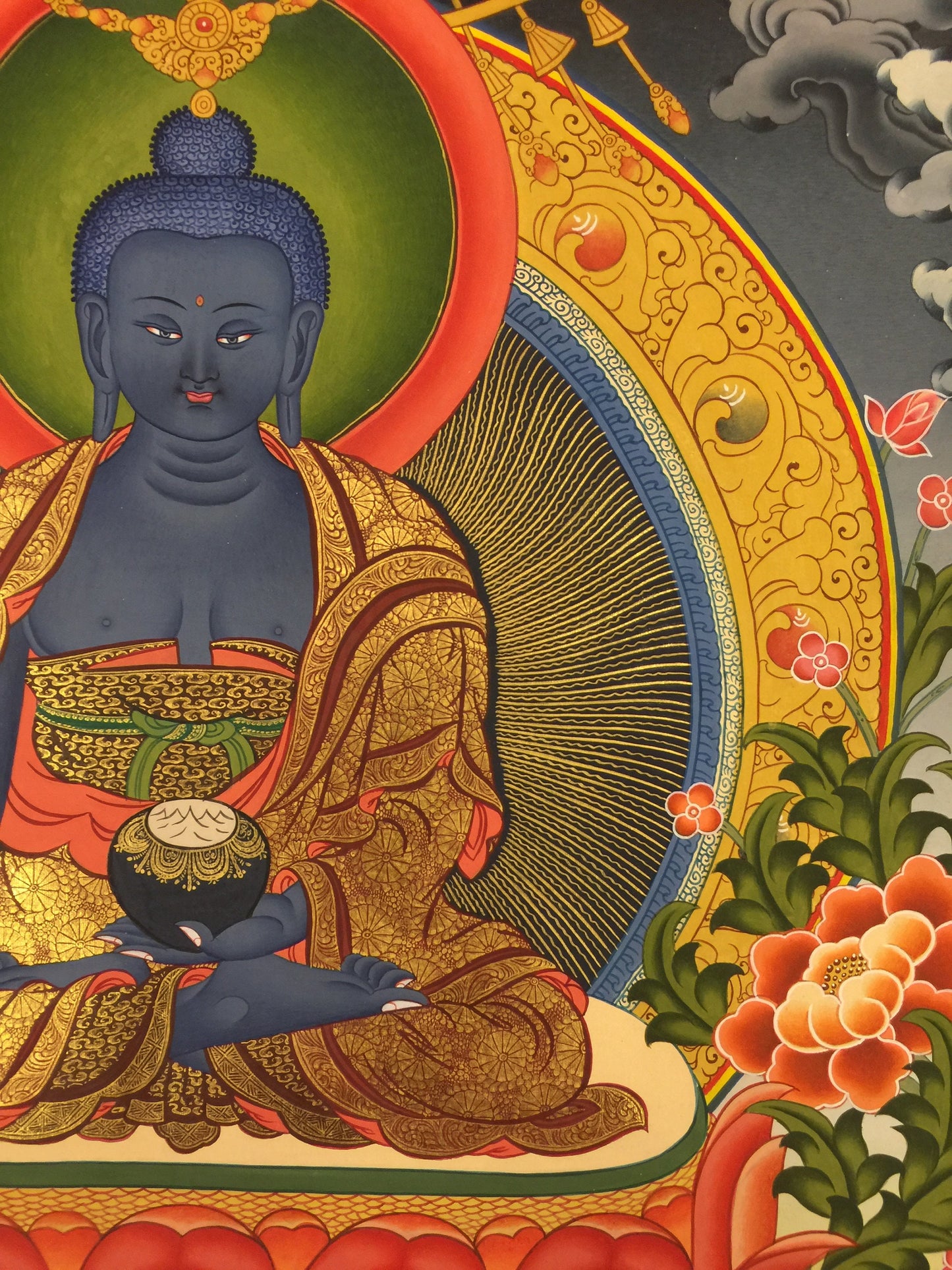 Fine Quality Thangka Of Medicine Buddha | Bhaisajyaguru