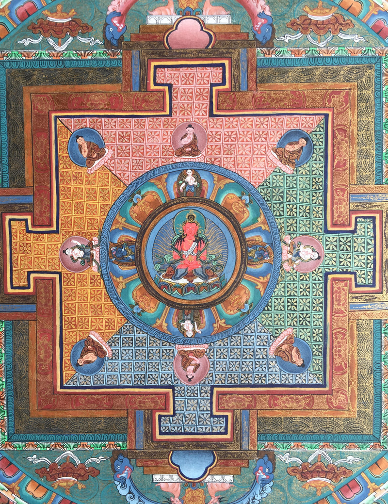Amitayus mandala thangka | Handmade Sacred Thangka Painting