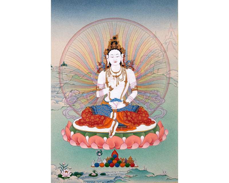 Yeshe Tsogyal Thangka, Tibetan Thangka Painting, Dakini