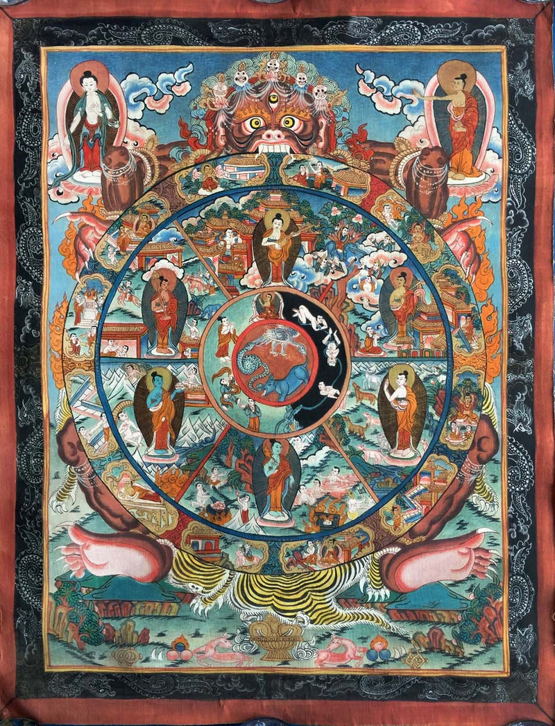 Bhavachakra | Wheel of Life Thangka | Wall Decoration Painting