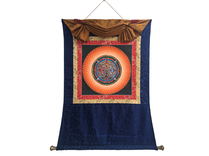 Kalachakra Mandala With Lotus | Tibetan Art | Thangka Painting