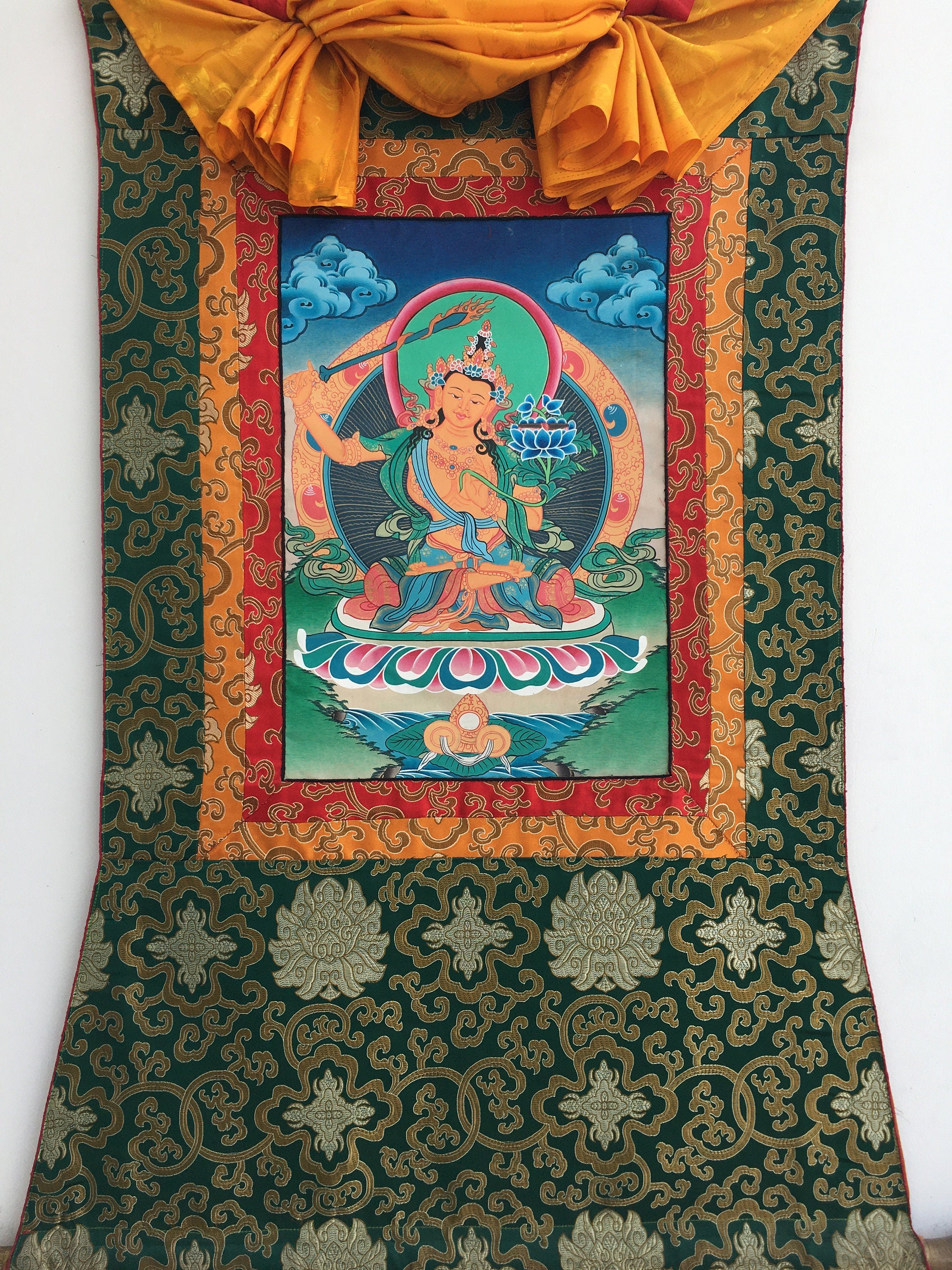 Buddhist Manjushri Thangka | Buddhist Thangka