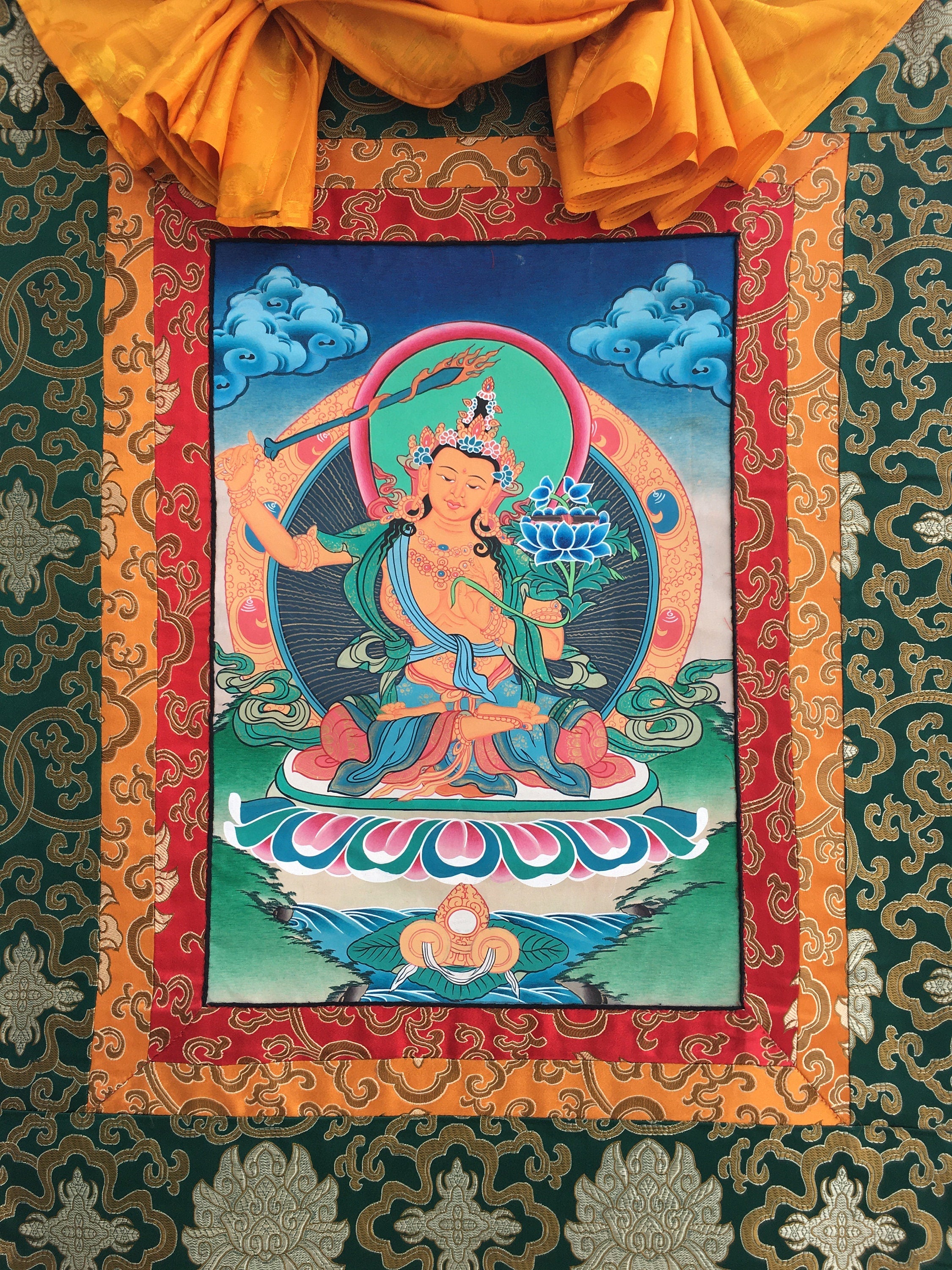 Buddhist Manjushri Thangka | Buddhist Thangka