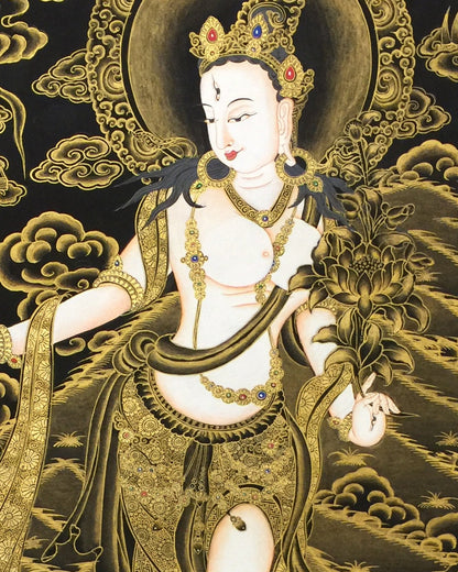 White Tara Thangka  | Tibetan Buddhist Deity Dolkar