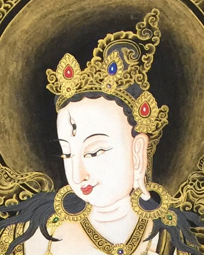 White Tara Thangka  | Tibetan Buddhist Deity Dolkar