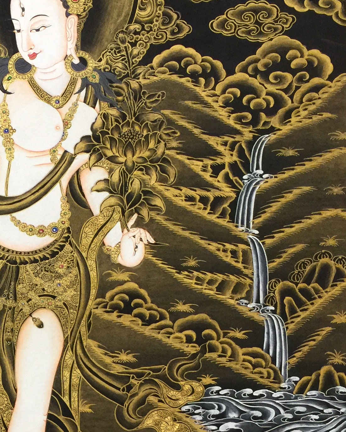 White Tara Thangka  | Tibetan Buddhist Deity Dolkar