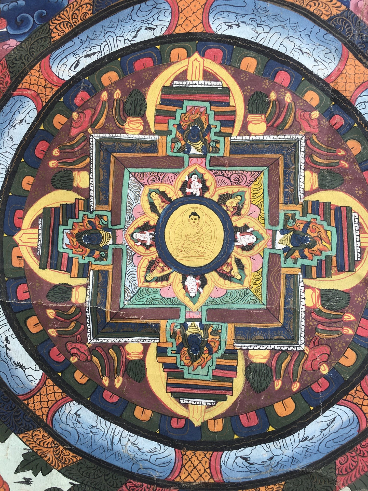 Buddhist Mandala | Tibetan Monks , Dakini , Mahakala and  Dharmapala