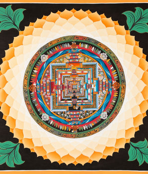 Tibetan Kalachakra Mandala Thangka | Tibetan Buddhist Art |