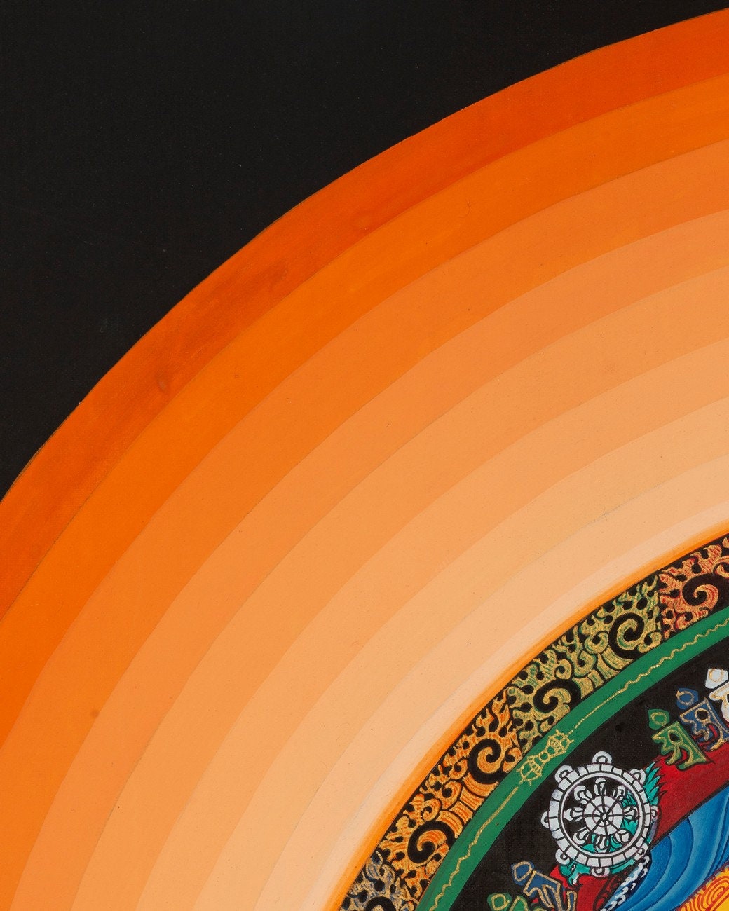 FineQuality Kalachakra Mandala | Mandala with Orange Halo