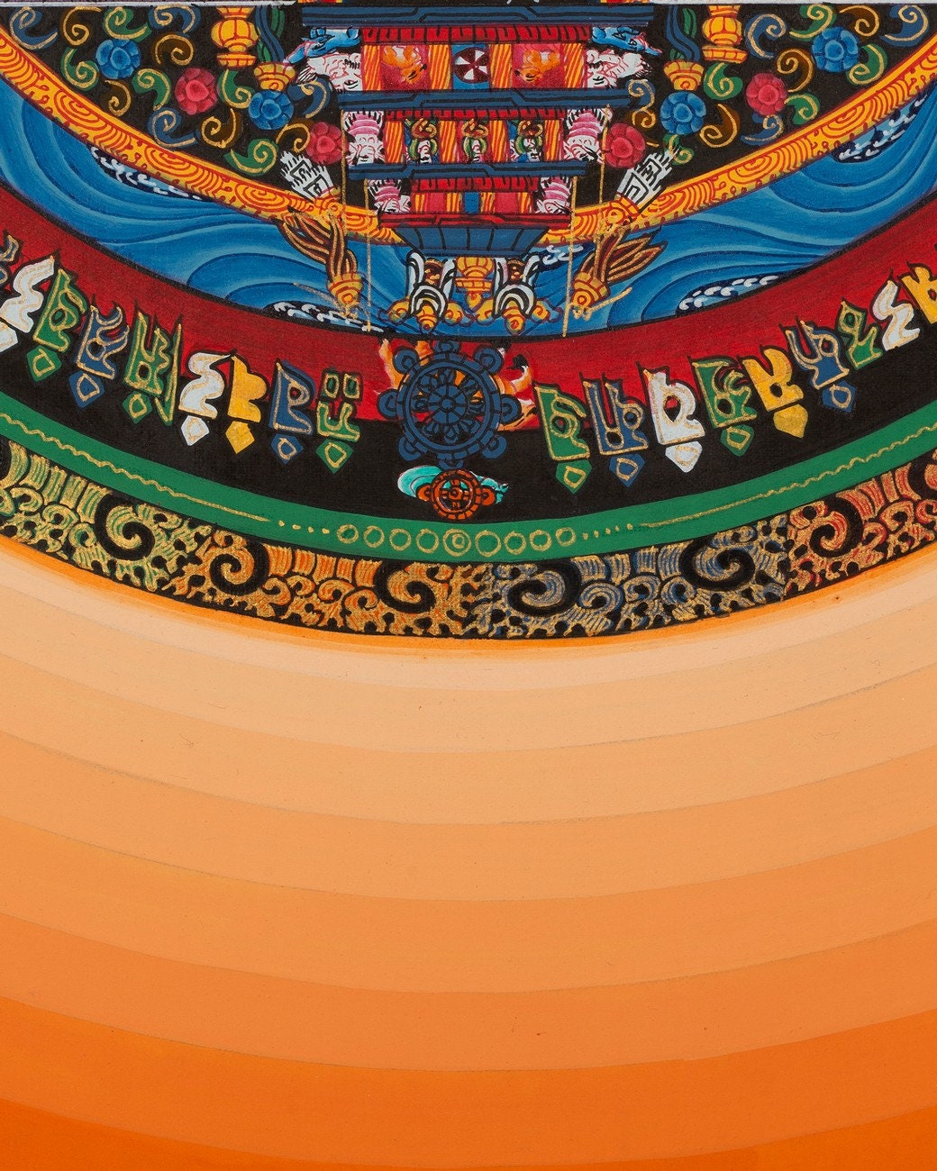 FineQuality Kalachakra Mandala | Mandala with Orange Halo