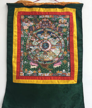 Wheel of life Thangka  |  Wall hanging Decoration for Relaxation | Tibetan Art