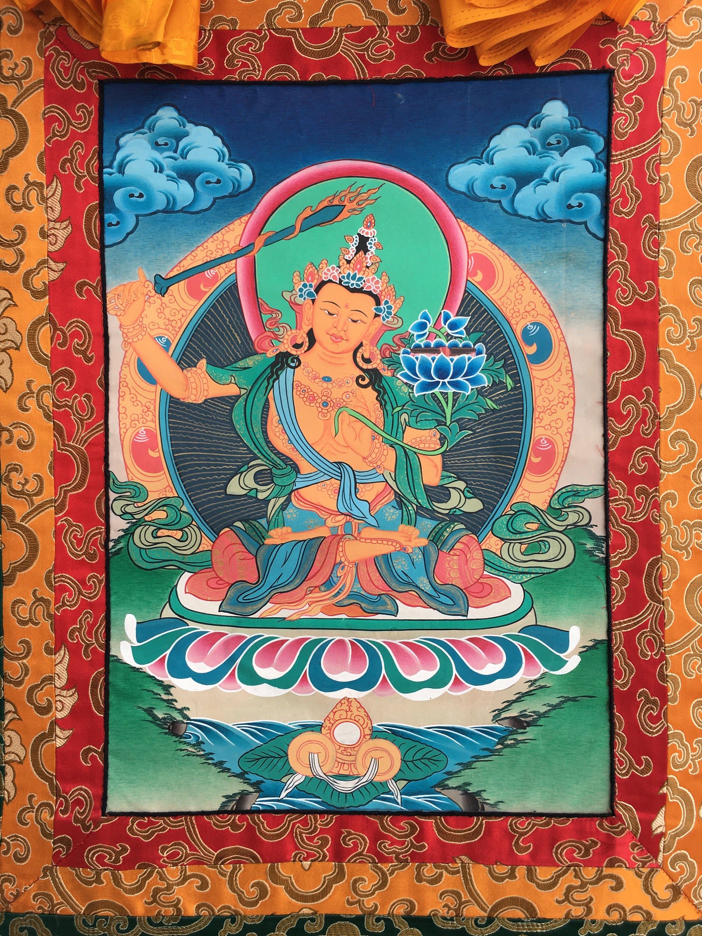 Buddhist Manjushri Thangka | Buddhist Thangka