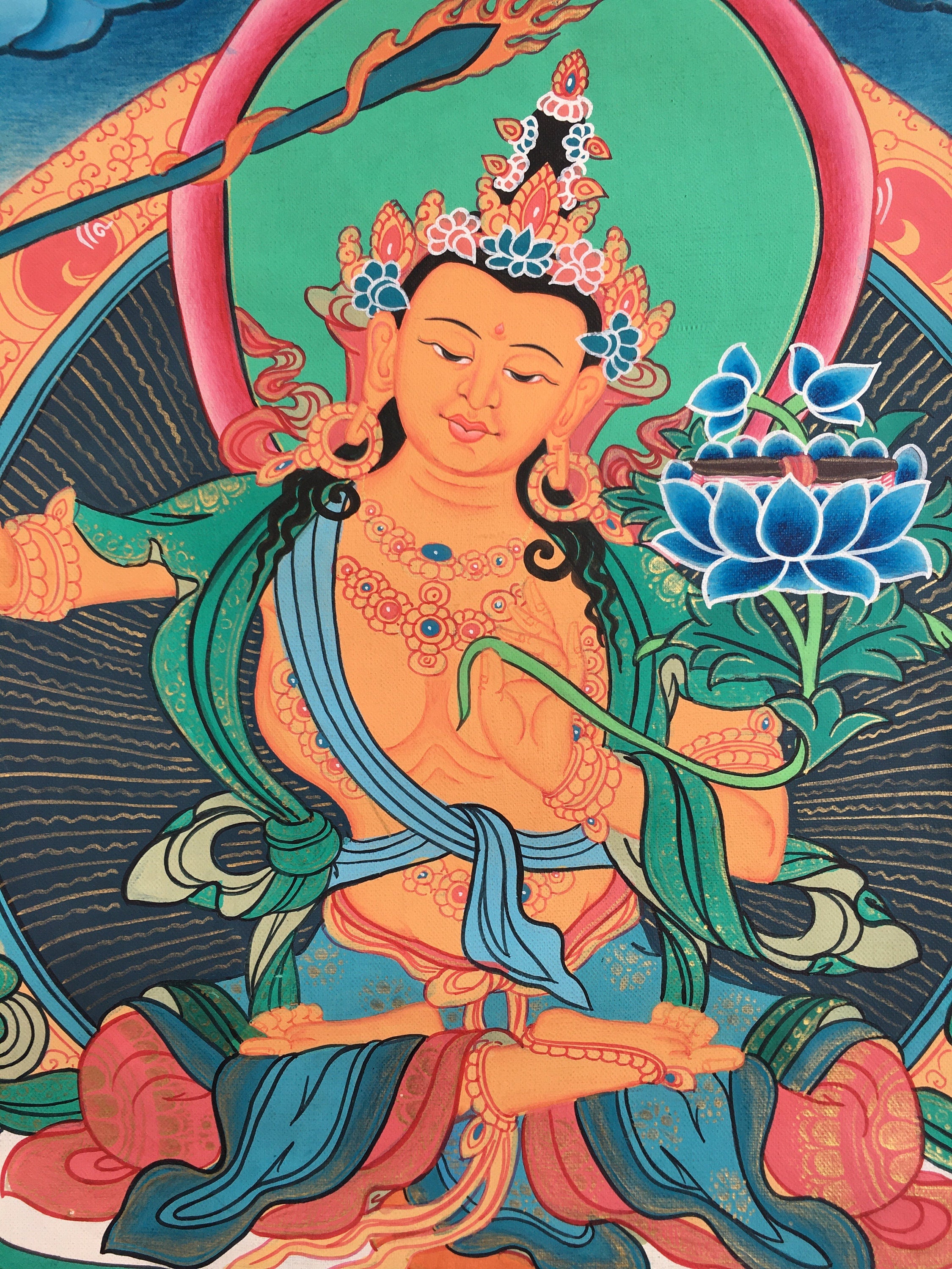 Buddhist Manjushri Thangka | Buddhist Thangka